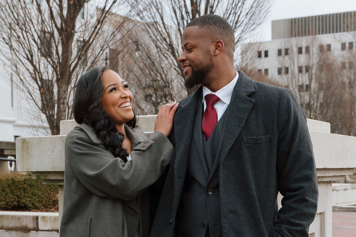 Derrick Malone Jr. and his wife